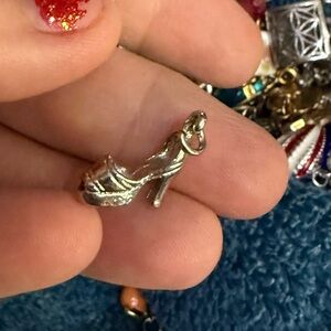 Silver High Heel Shoe Charm